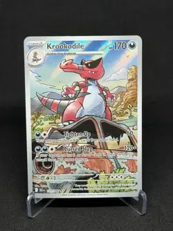 Pokemon Card TCG Krookodile Black Bolt Illustration Rare IR Holo 137/086 - Fresh - Image 1