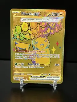 Pikachu EX Prismatic Evolutions Gold Holo Hyper Rare Card 179/131 (NM) - Image 1