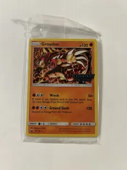 Pokemon GROUDON 130 Card 81/168 Legendary Pokemon PROMO GAMESTOP NEW SEALED - Image 1