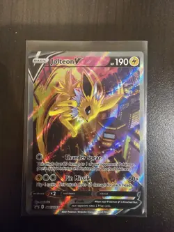 Jolteon V SWSH 183 Pokemon TCG Sword & Shield Star Promo Card Full Art Alt Rare - Image 1