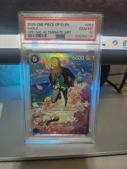 Sanji SP OP10 Royal Blood English Psa10 One Piece Card - Image 1