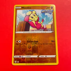 Mienfoo 076/163 Reverse Holo Common Pokemon Trading Card Rapid Strike - Image 1