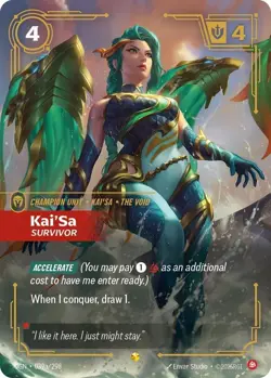 Kaisa card ALT ART 039a/298 Kai'Sa Survivor Riftbound Foil ENGLISH - Image 1