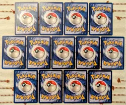 Fossil 1st Edition Lot of 13 Common Pokemon Cards LP/NM - Image 2