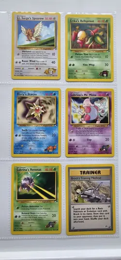 WOTC Pokemon TCG - Gym Heroes - 6 Card Lot - Image 1