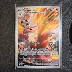 Pokemon Destined Rivals Blaziken 192/182 NM Full Art illustration Rare Card - Image 1