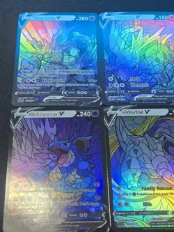 Nidoqueen & Nidoking 6 Card CUSTOM Made Stained Glass Holo Van Gogh Shiny Cards - Image 2