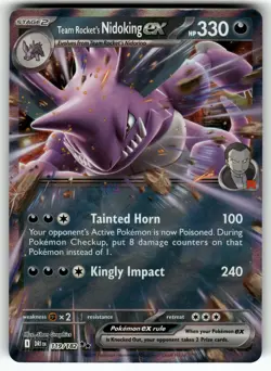 Team Rocket's Nidoking ex 119/182 SV10: Destined Rivals NM Pokemon Card TCG - Image 1
