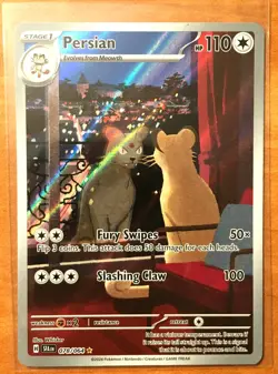 Persian 078/064 Shrouded Fable Full Art Holo Illustration Rare Pokemon Card - Image 1