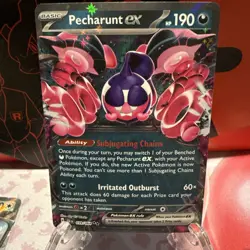 Pecharunt ex 039/064 NM -Ultra Rare Pokemon Card- Shrouded Fable (6s) - Image 1