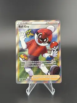 Pokemon TCG Ball Guy Shining Fates Holo Ultra Rare Card 065/072 NM Condition - Image 1