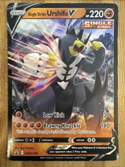 Single Strike Urshifu V - SWSH106 - Oversized Promo Jumbo Card DMG - Image 1
