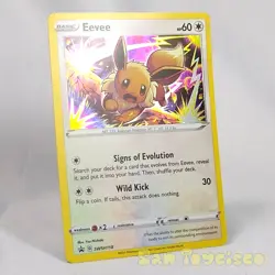 Pokemon TCG Sword & Shield Promo Card - SWSH118 Eevee Foil Holo Nintendo Game - Image 2