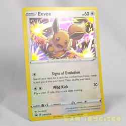 Pokemon TCG Sword & Shield Promo Card - SWSH118 Eevee Foil Holo Nintendo Game - Image 3