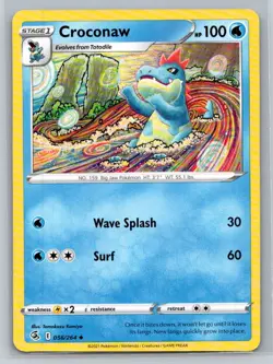 Croconaw #056/264 SWSH08: Fusion Strike Uncommon - Pokemon Cards F47 - Image 1
