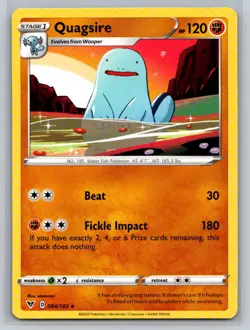 Quagsire #084/185 SWSH04: Vivid Voltage Rare - Pokemon Cards E46 - Image 1