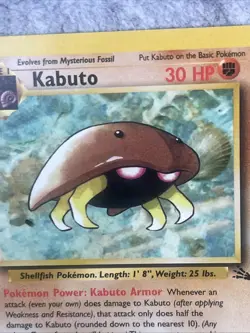 Pokemon Card Kabuto W Stamp Stamped WOTC Promo, Fossil, 50/62, LP (C) - Image 4