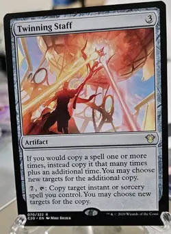 WOTC MtG Commander 2020 Twinning Staff (R) NM - Image 3