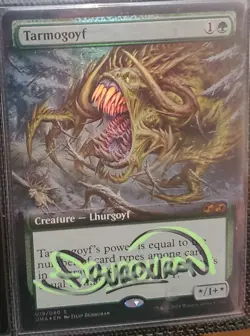 MTG FOIL TARMOGOYF BOX TOPPER SHADOW SIGNED BY ARTIST - Image 1