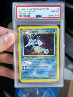 2000 POKEMON NEO GENESIS 1ST EDITION #8 KINGDRA-HOLO PSA 8 - Image 1