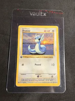 Dratini 26/102 MINT 1999 Pokemon 1st Edition Base Set Shadowless HP - Image 1