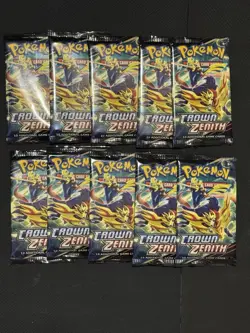 Pokemon TCG: Crown Zenith Booster Pack Lot Of 10 - Image 1