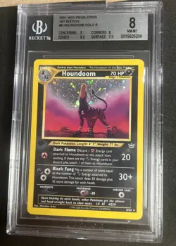 2001 Pokemon Neo Revelation 1st Edition Houndoom BGS 8 Near Mint Holo R #8 PSA - Image 1