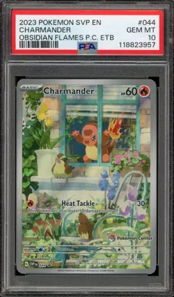 Pokemon Center Stamp Promo Charmander Obsidian Flames ETB SVP EN 044 PSA 10 - Image 1