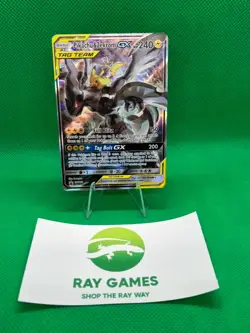 Pokemon TCG Pikachu & Zekrom GX SM168 Black Star Promo Tag Team Holo DMG - Image 1
