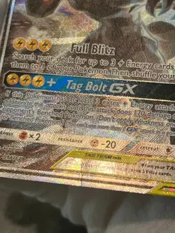 Pokemon TCG Pikachu & Zekrom GX SM168 Black Star Promo Tag Team Holo DMG - Image 5
