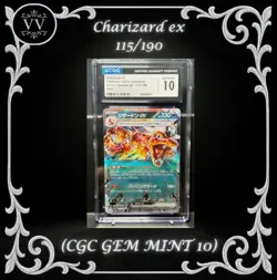 Charizard ex Pokemon (2023) Japanese Shiny Treasure ex - 115/190 Holo CGC 10 - Image 1