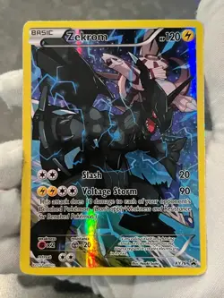 Pokemon TCG Zekrom XY76 Black Star Promo Full Art Holo DMG - Image 3