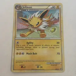 Jolteon 28/90 Regular Undaunted HGSS Uncommon Pokemon TCG NM 2010 - Image 1