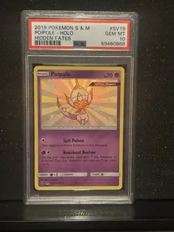 2019 Pokemon Hidden Fates #SV19 Poipole Holo PSA 10 Gem Mint - Image 1