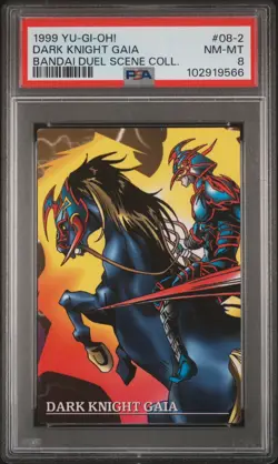 Yu-Gi-Oh! 1999 Japanese Bandai Duel Scene Dark Knight Gaia #08-2 PSA 8 - Image 1
