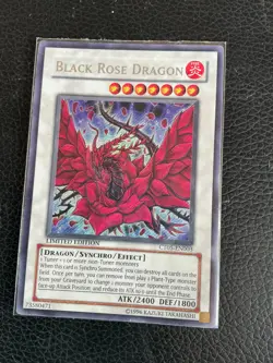 Vintage Yugioh Black Rose Dragon CT05-EN003 Limited Edition Secret Rare NM 💎 - Image 1