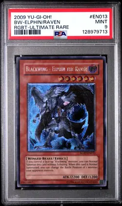 PSA 9 MINT Blackwing Elphin the Raven RGBT-EN013 Ultimate Rare *9713 YUGIOH - Image 1