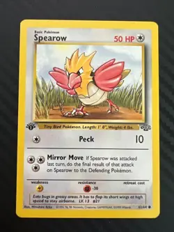 Pokemon TCG Jungle Spearow Card 62/64 Unlimited Common 1st Edition LP - Image 1