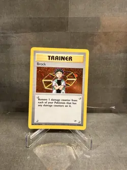 Pokemon TCG Card Brock Gym Heroes 2000 Unlimited Holo Rare, Card 15/132 - Image 1