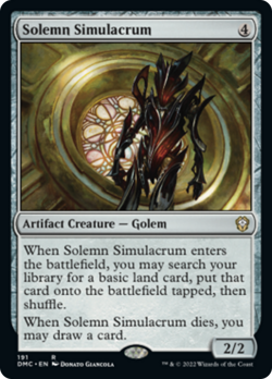Solemn Simulacrum Dominaria United Commander NM Artifact Rare MTG CARD ABUGames - Image 1