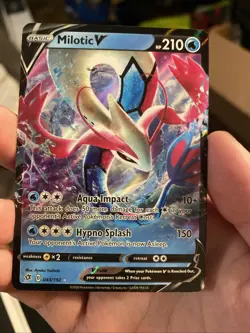 Milotic V - 043/192 - Pokemon Rebel Clash Sword & Shield Ultra Rare Card NM - Image 1