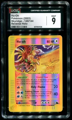 CGC 9 Ho-Oh Reverse Holo Skyridge 2003 Pokemon Card #149 - Image 1