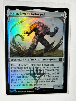 MTG Marvel Spider Man Card Karn Legacy reforged 40 Foil - Image 1