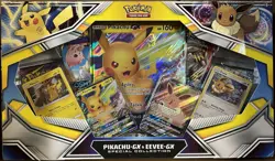 Pikachu GX & Eevee GX Special Collection Box SEALED (4 Packs + Pokemon Cards) - Image 2