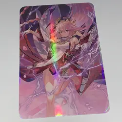 Yae Miko Genshin Impact Art Goddess Story Anime Waifu Card Girl Sexy Pose 1 - Image 1