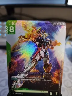 Wing Gundam Zero GD01-024 Newtype Rising Gundam Card Game TCG - NM LR Foil - Image 1
