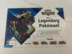 Pokemon Ultra Sun Moon Nintendo 3DS Legendary Expired Code Unscratched 2018 Card - Image 1