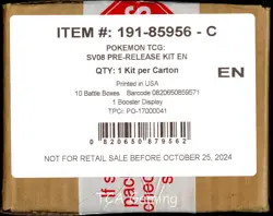 SURGING SPARKS Sealed PRERELEASE KIT (Booster Box + 10 Battle Kit Pokemon Cards) - Image 1