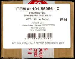 SURGING SPARKS Sealed PRERELEASE KIT (Booster Box + 10 Battle Kit Pokemon Cards) - Image 2