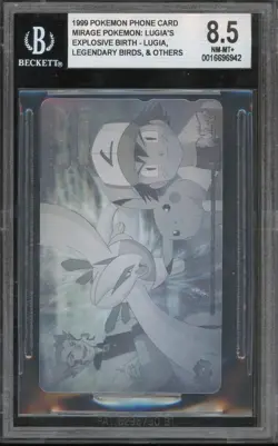 1999 Pokemon Phone Card Mirage Pokemon: Lugia's Explosive Birth & Birds BGS 8.5 - Image 1